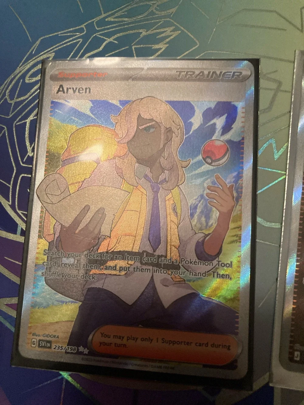 Pokémon Trainer Full Art Supporter Cards – Arven & AZ's Tranquility (Holo)